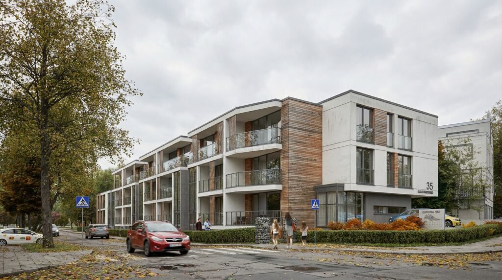 Budynek wielorodzinny jesień